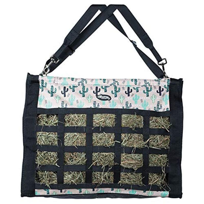 Slow Feed Hay Bag 600D Polyester Adjustable Storage Top Load Trailer Use Zipper