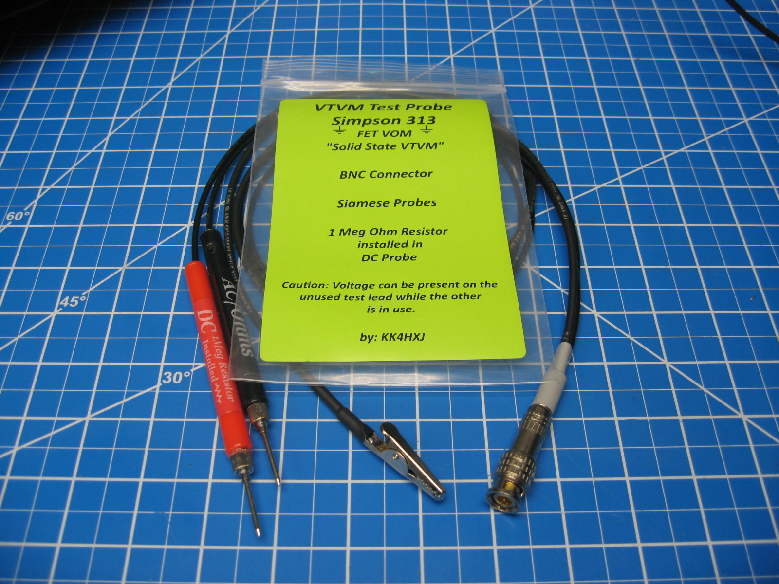 Custom Test Probe - Assembled - Simpson 313 FET VOM/Solid State VTVM
