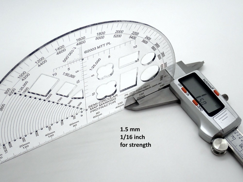 Semi Circular Map Marking Protractor