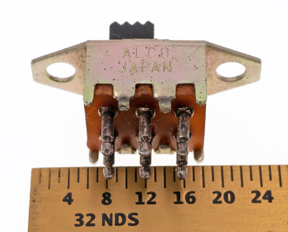 ALCO DPDT small Slide Switch Panel/PCB Mount 14.5mm mnt hole spacing
