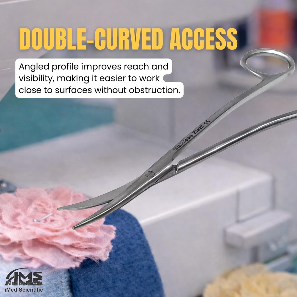 Bent Handle Curved Scissors 6.25" Sharp Blades for Home School and Office Use