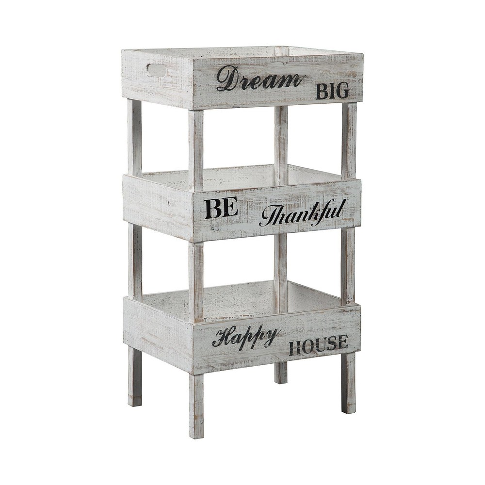 Bowery Hill Storage Rack in Antique White