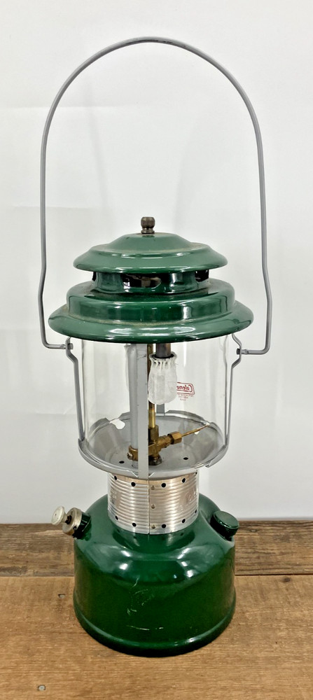 VTG Coleman Lantern Double Mantle Model 220F with Globe Dated 1/73- Untested