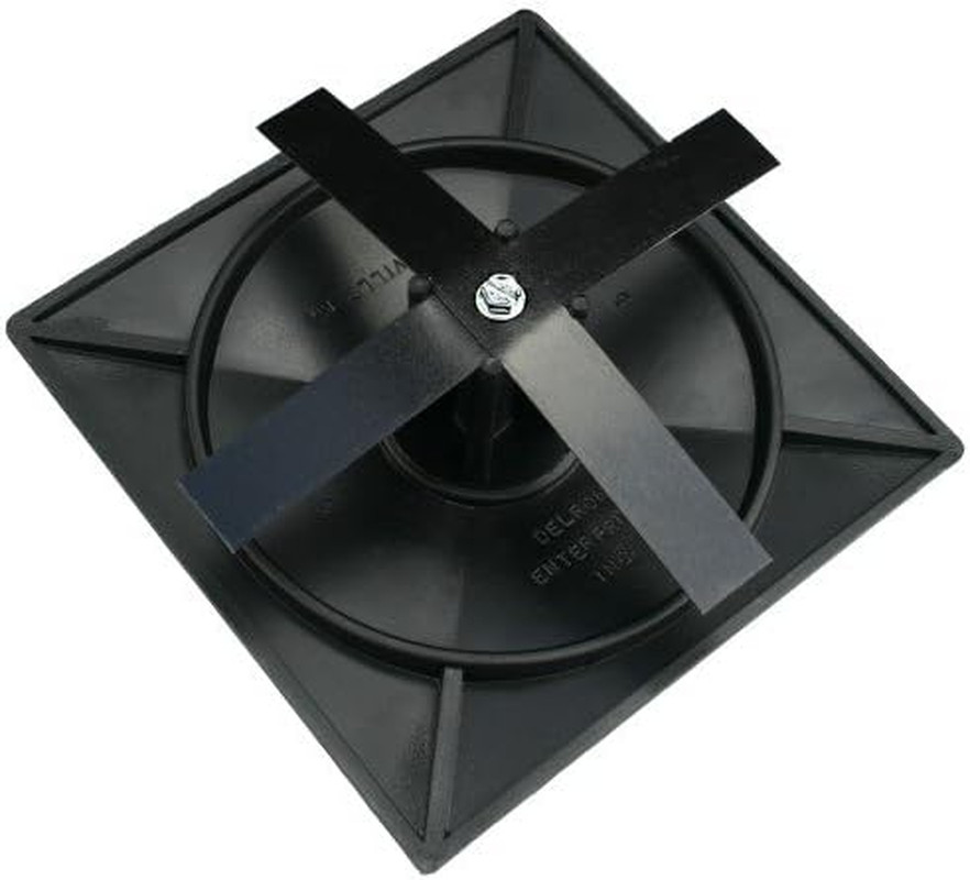 5" Square Light Pole Top Cap- Black Plastic by