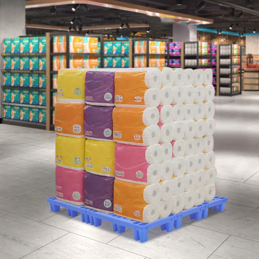 6-Pack Plastic Pallets 20x12x4in 330lb Capacity Moisture Proof Stackable Pads~~