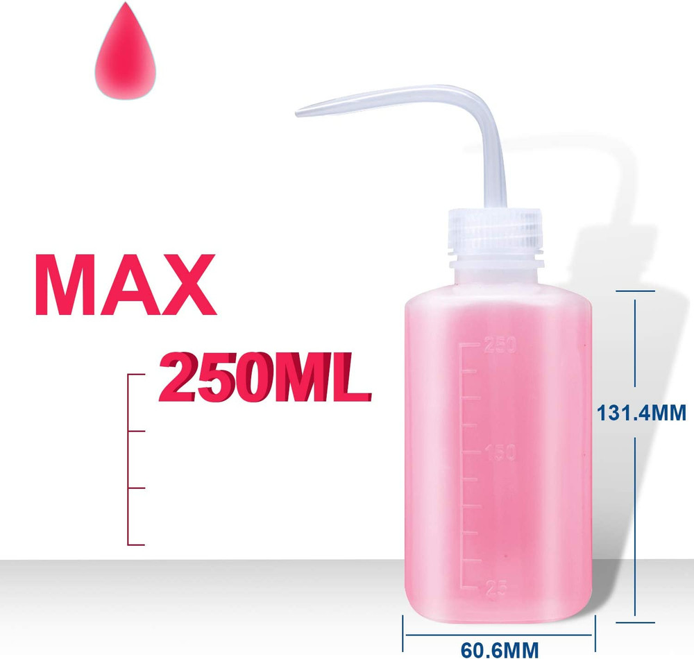 Wash Bottle, 3 Pack LDPE Squeeze Bottles, Safe Plastic Low Density Polyethylene