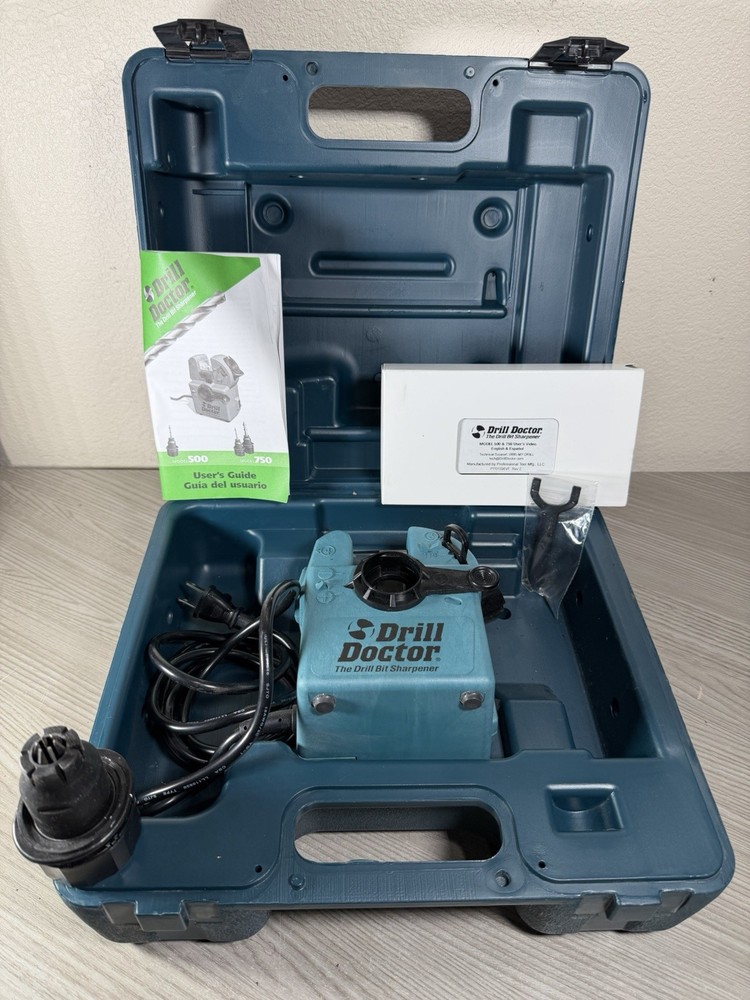 Drill Doctor Bit Sharpener Electric Grinding Stone Twist Sharping Tool Set Case