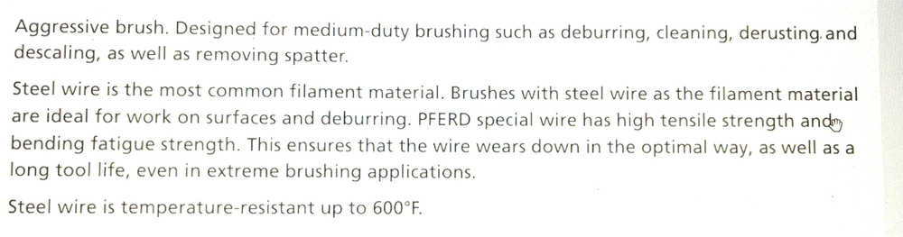 Wire End Brushes FIVE - PFERD Part # 83079 - 1" Diameter Flared Cup 1/4" Shank