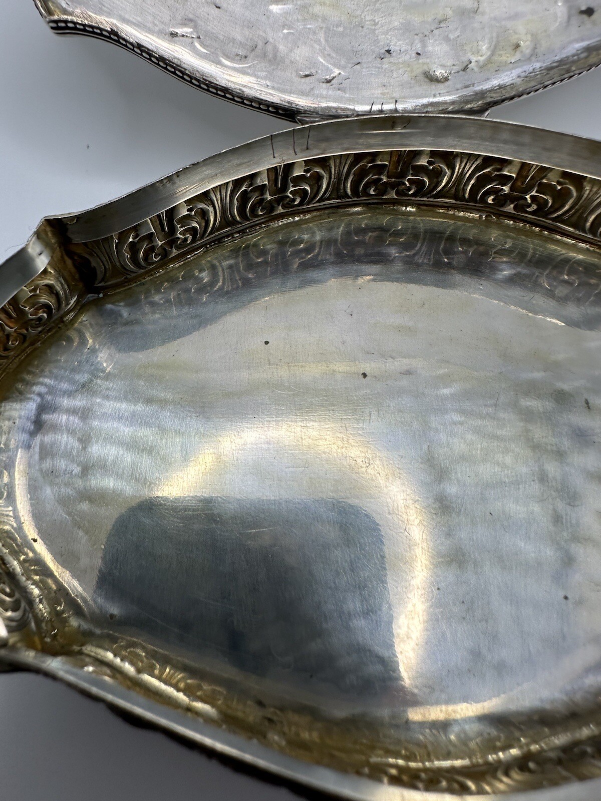 ANT 1600s Augsburg German / Hanau 800 Silver Cherub Repousse Jewelry Casket 157g