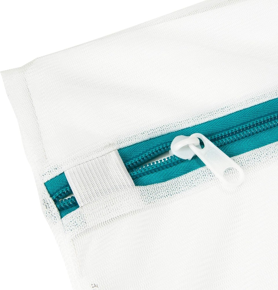3Pcs Sanitized Mesh Wash Bag Treated White Zipper Rectangular