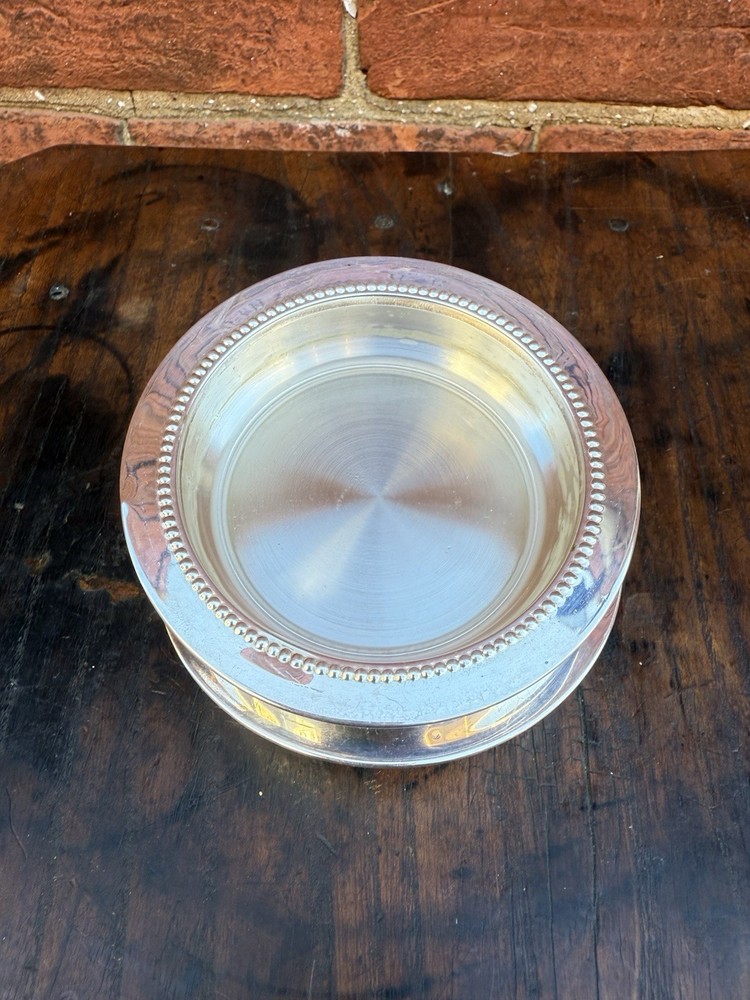 W & S Blackington Silver Plate Candle Holders or Coasters Set of 2 4 Inch