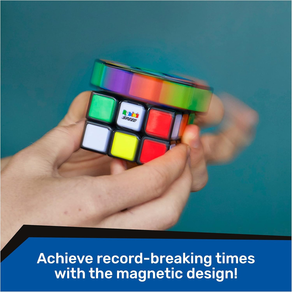 Rubik’S Cube, 3X3 Magnetic Speed Cube, Problem-Solving Brain Teaser, Classic Col