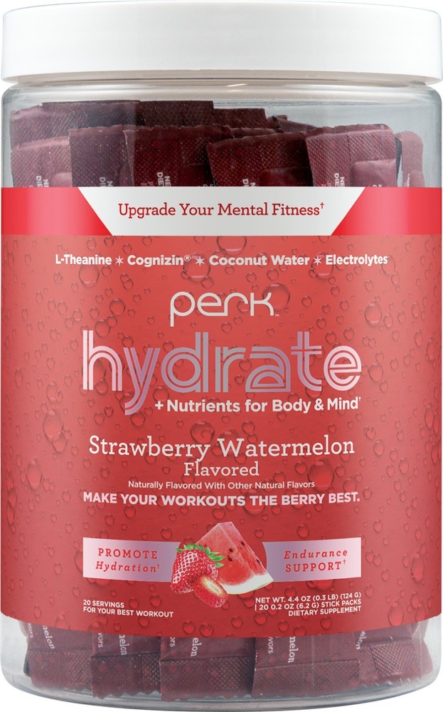 Perk Hydrate Electrolyte Stickpacks (Strawberry Watermelon) 20 Packets