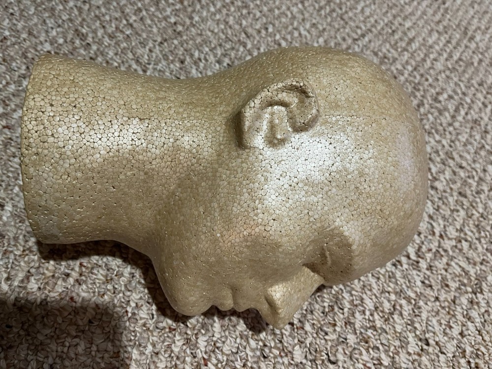 Styrofoam Head bronze 18" high.
