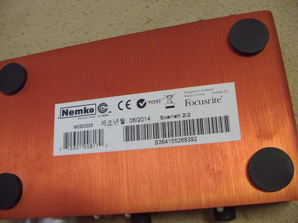 Focusrite Scarlett 2i 2 audio interface component