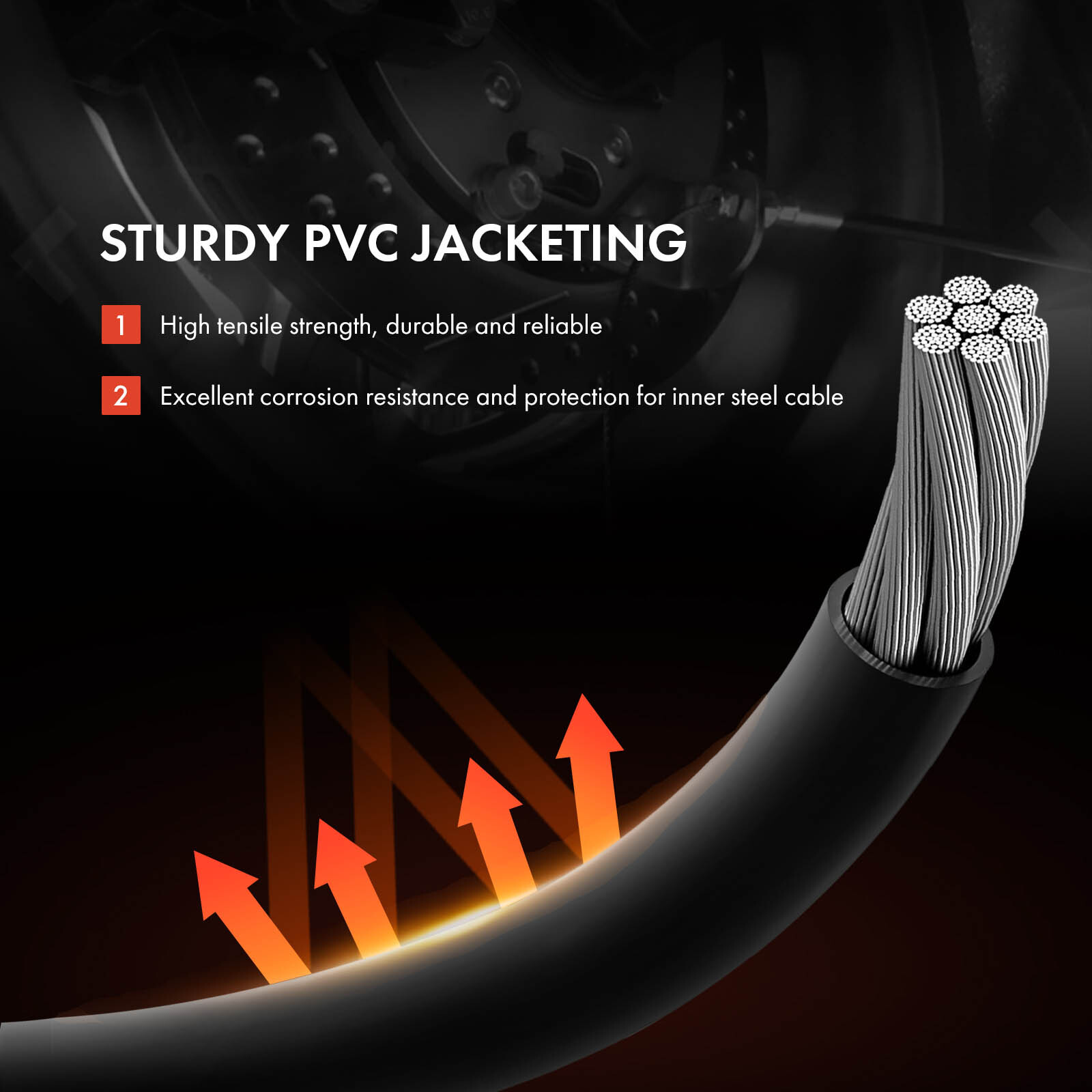 2PCS Rear LH & RH Parking Brake Cable for Ford F-250 F-350 Super Duty 2000-2004