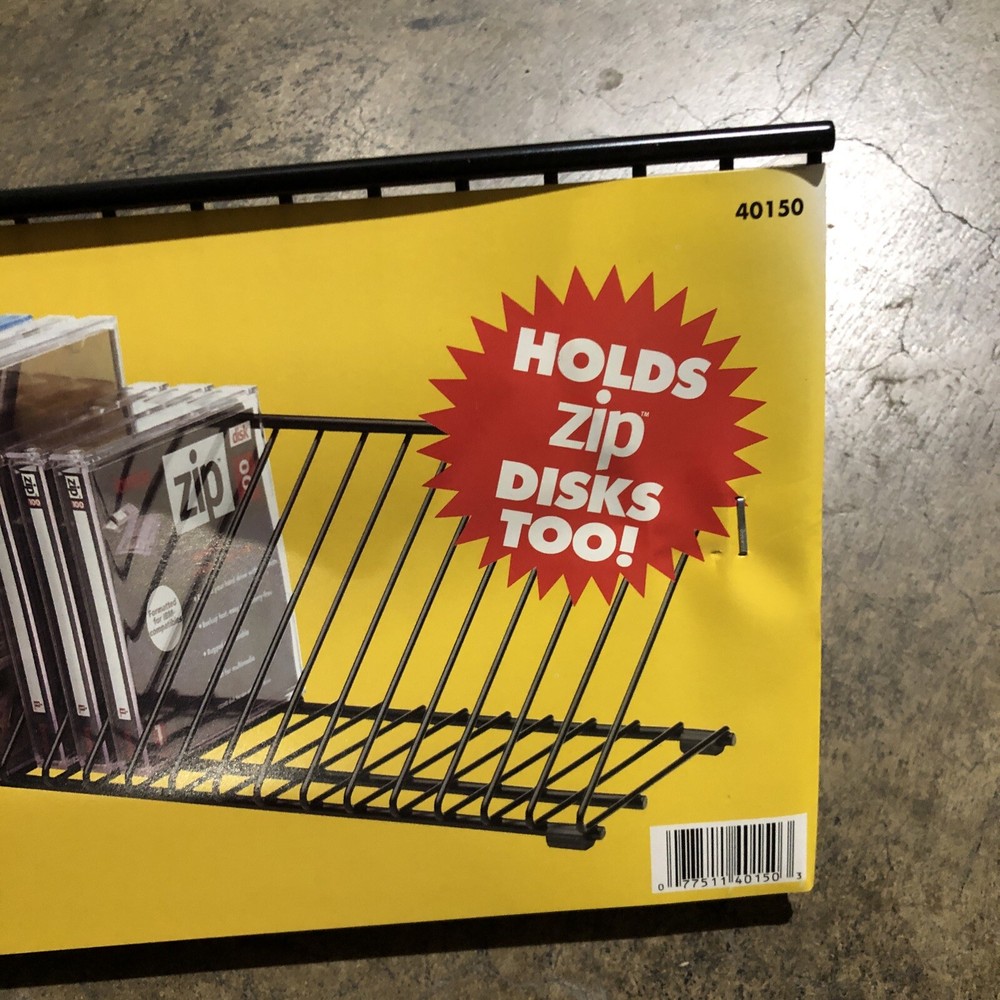 CD Wire Rack-20 Capacity Black Wire-horizontalstorage