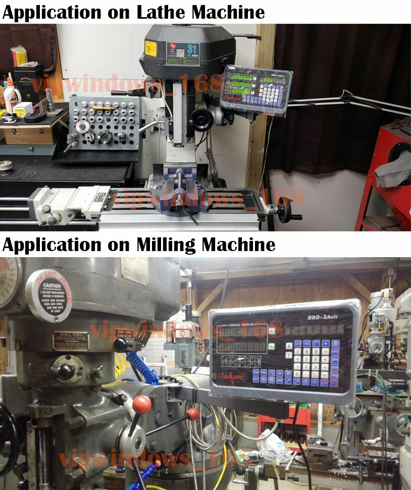 Mill Lathe Linear Glass Scale 4-40 inch DRO Digital Readout 2Axis 3Axis,US