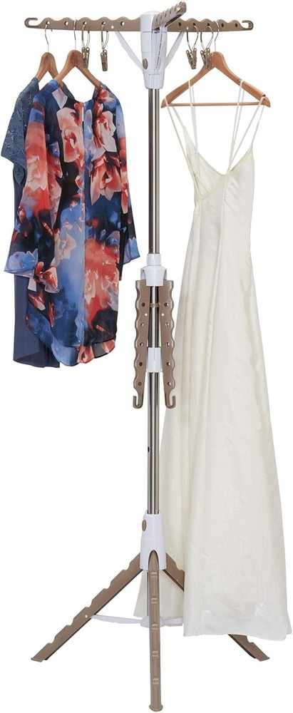 Adjustable Tripod Clothes Dryer Rack, Space-Saving Garment Hanging Solution