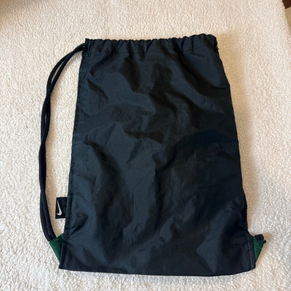 Nike Training Gym Sack Green Black Drawstring Backpack Bag