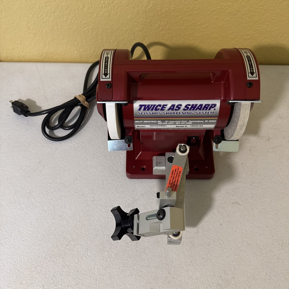 Wolff Twice As Sharp INDUSTRIAL Scissors Shears Sharpener Model 98-20000 Grinder