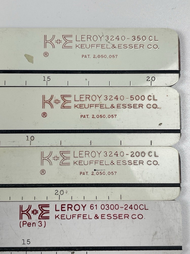 K&E Leroy Lettering *MIXED Set S18-2 Keuffel & Esser / Tech Graphics Drafting