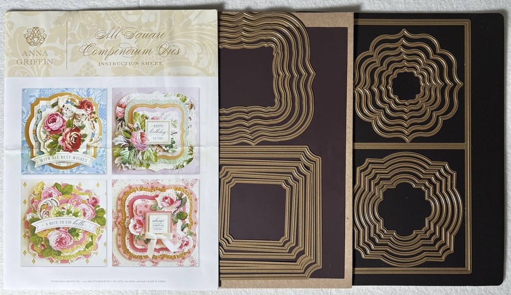 Anna Griffin All Square Compendium Dies Set AG1045 *Incomplete* EUC