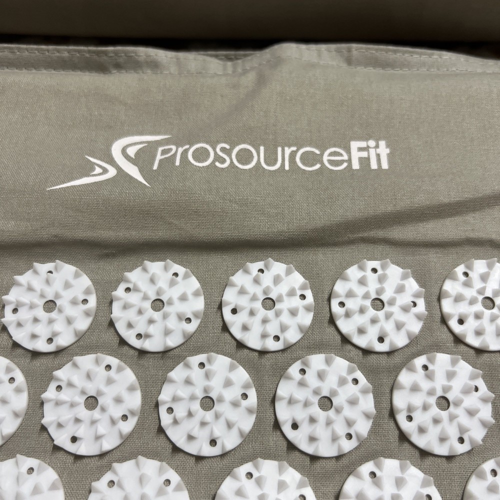 Prosource Fit Accupressure Mat + Pillow Set Gray EUC