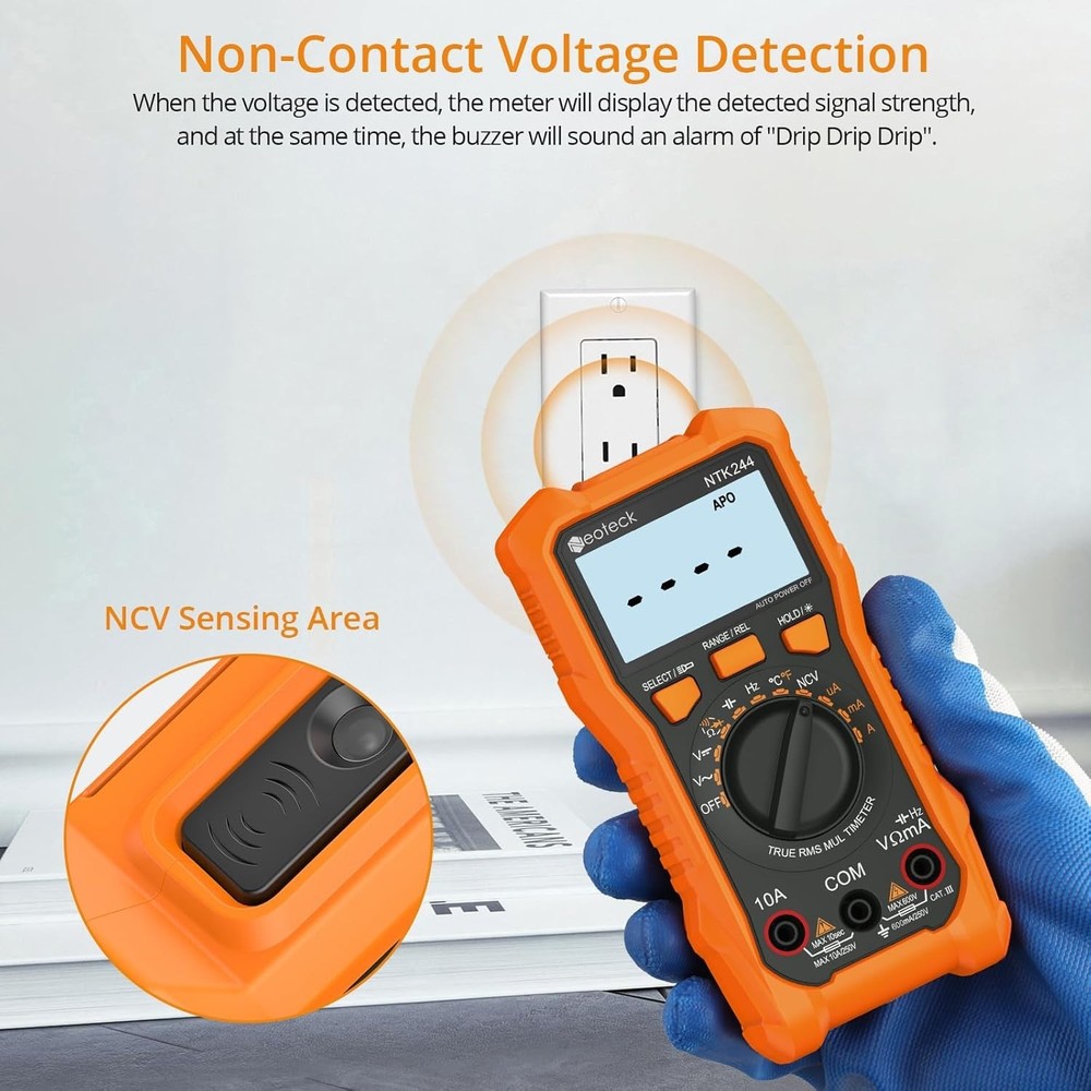 Versatile 6000 Counts Digital Multimeter with Backlight & Overload Protection