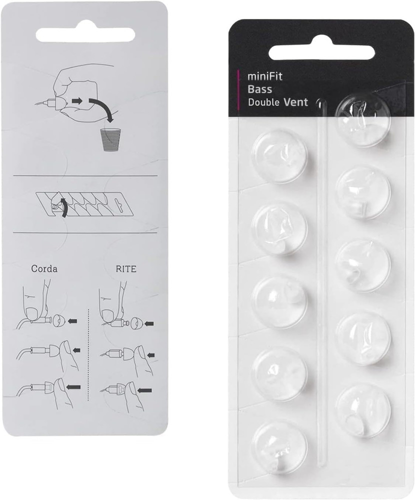Base Domes 6Mm Double Vent Hearing Aid for Replacements, Minifit Double Vent B