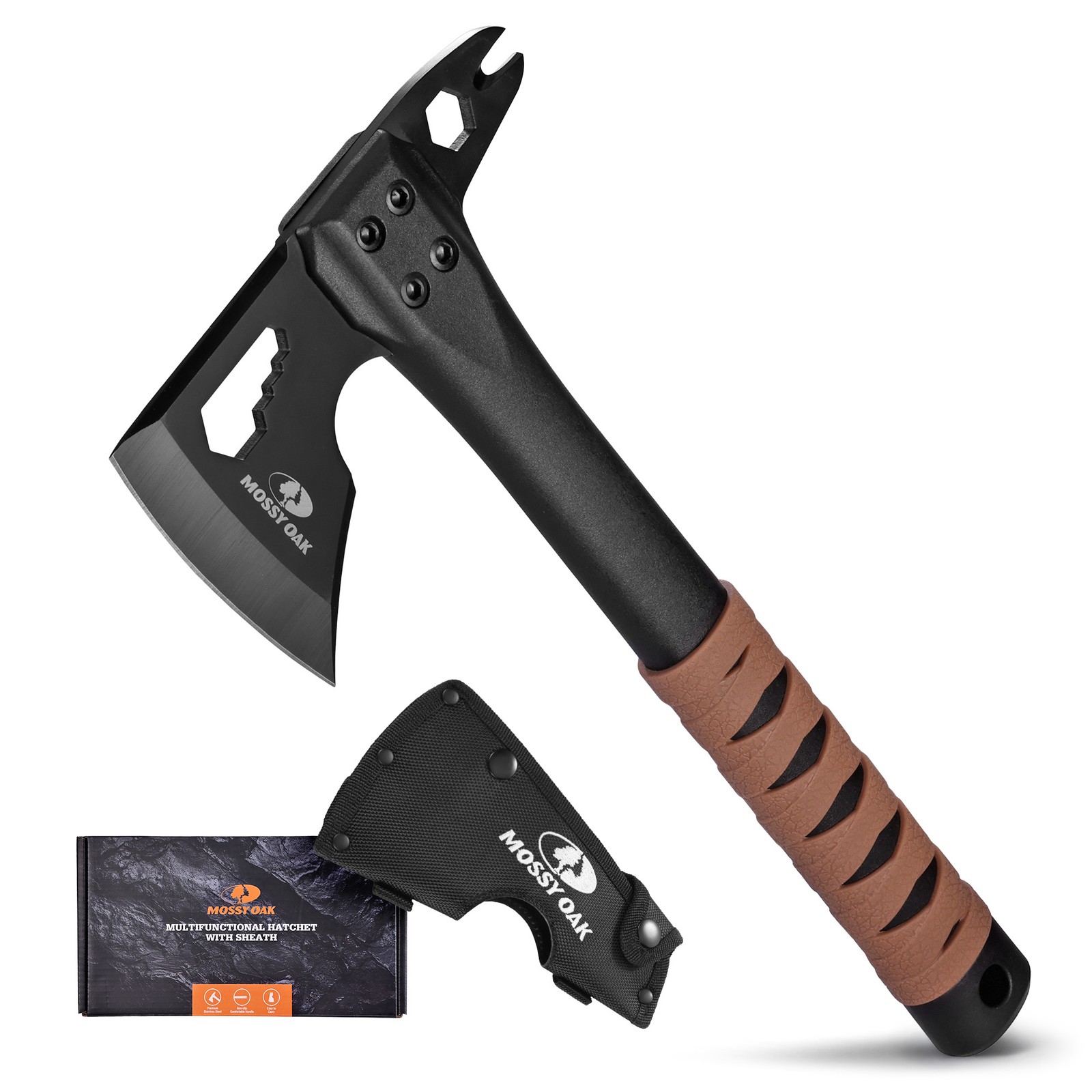 MOSSY OAK 12" Camping Axe and Survival Hatchet Small Camping Gear for Hiking New