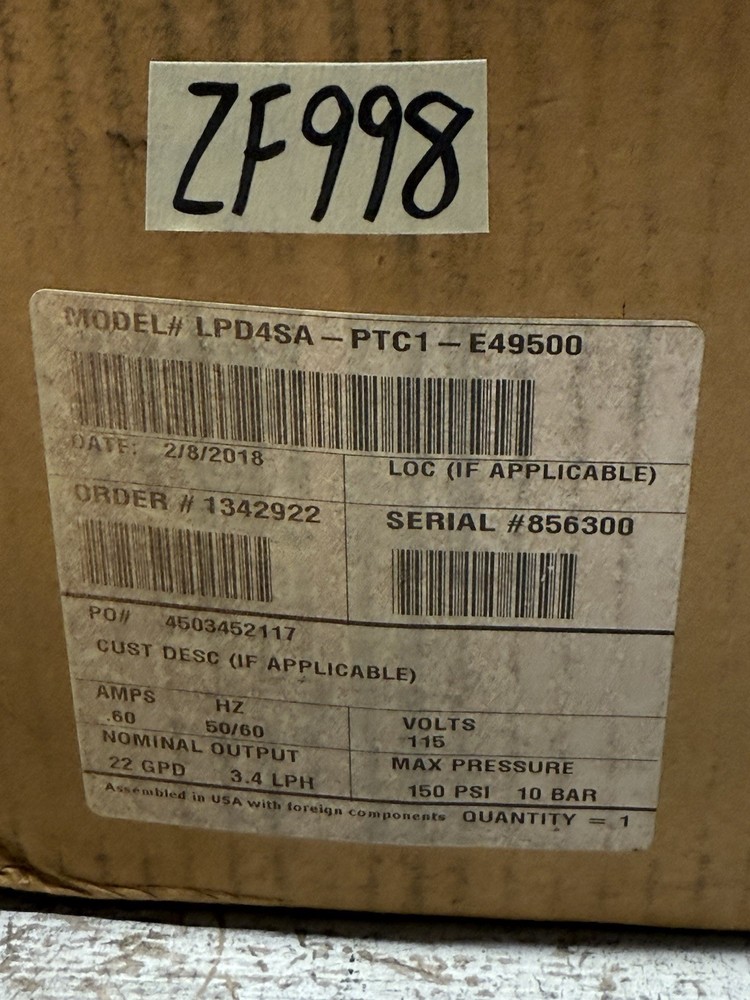 Pulsafeeder LPD4SA-PTC1-E49500 PULSAtron Series E Plus New