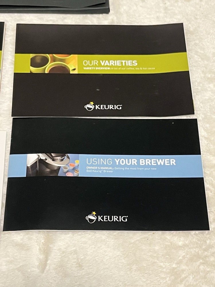 Keurig B60 Brewer Coffee Maker Manuals - Complete Set Owner's Guide + Setup