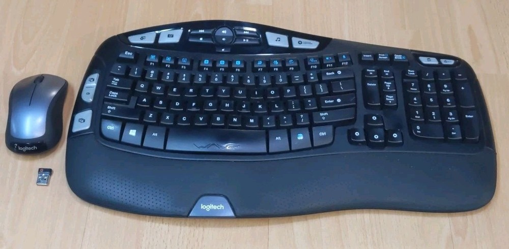 Logitech Wireless Wave Keyboard K350 & Mouse Set + M310 Mouse + USB Dongle E