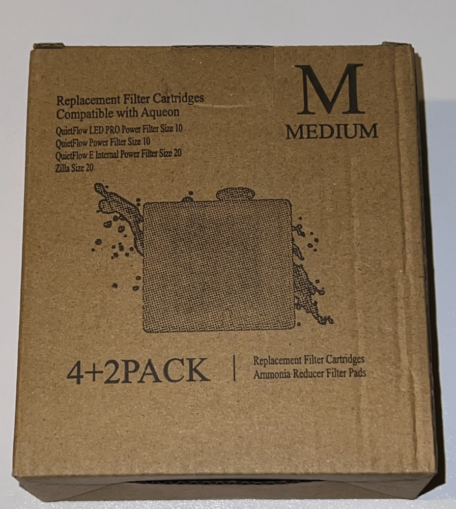 Aqueon Replacement Filter Cartridge Medium Size, Ammonia Reducer Pads