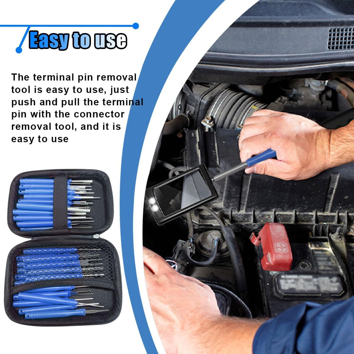 36PCS Terminal Removal Tool Kit, Wire Connector Pin Extraction Tool, Electrical