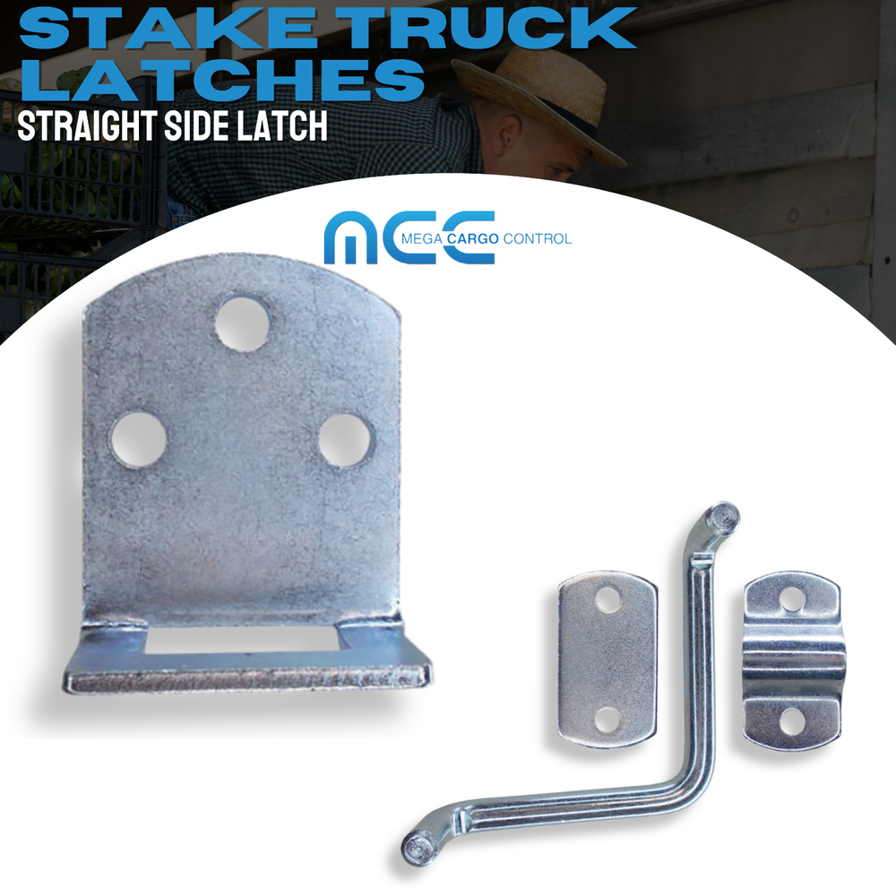 8 Pack Straight Side Gate Stake Bed Latch Bracket Set for Utility Trailer Sheds