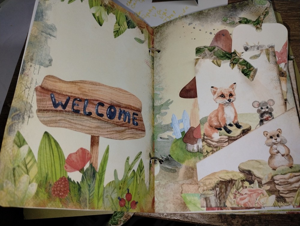 Gnome Forest Junk Journal Scrapbook USA