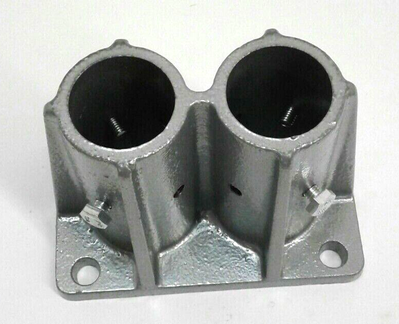 Global Industrial 940375 Double Socket Base For Pedestrian Barrier
