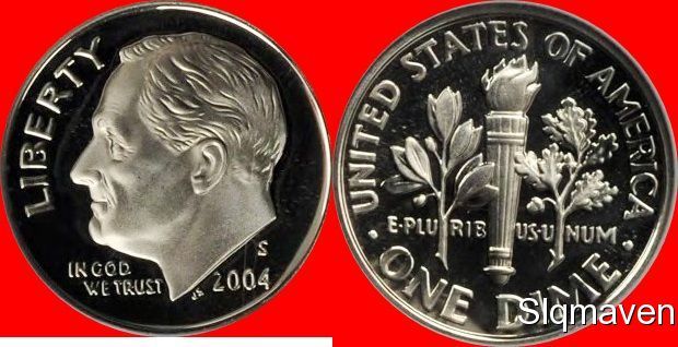 2004 S Clad Roosevelt Dime Deep Cameo Gem Proof