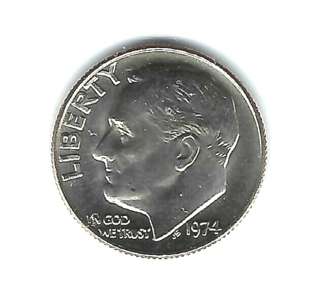 1974 Philadelphia Brilliant Uncirculated Roosevelt Dime!
