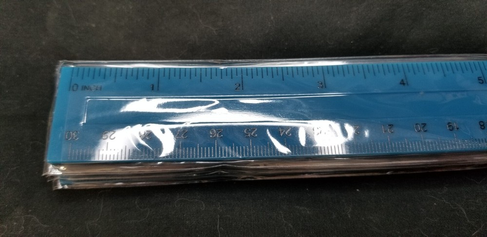 Blue Plastic Ruler Standard & Metric 10 Pack