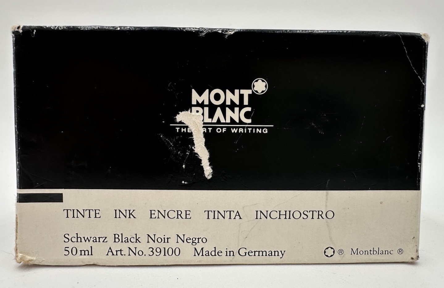 Vintage Mont Blanc Ink & Bottle 39100 BLACK 50ml Vintage NEW