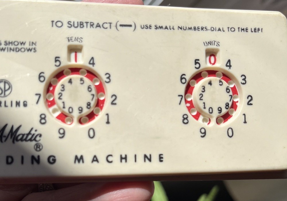 Sterling #565 & 567 Dial-A-Matic Automatic Mechanical Adding Machine Vtg *READ*