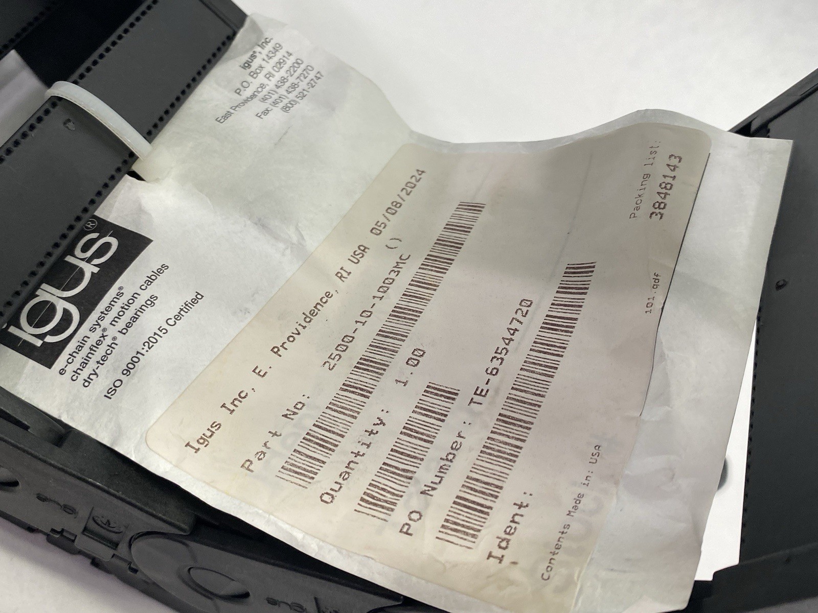 Igus 2500-10-1003MC E-Chain Flexible Cable Carrier Assembly