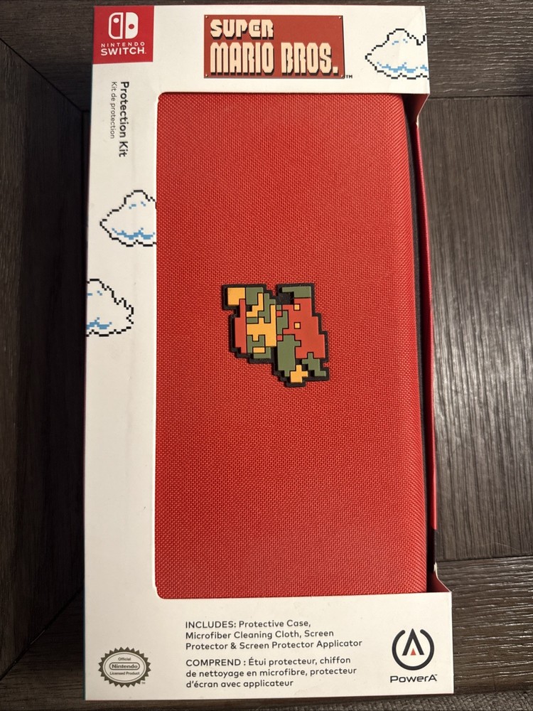 Nintendo Switch Protection Kit -Case & Screen protector -8bit Mario theme - NEW