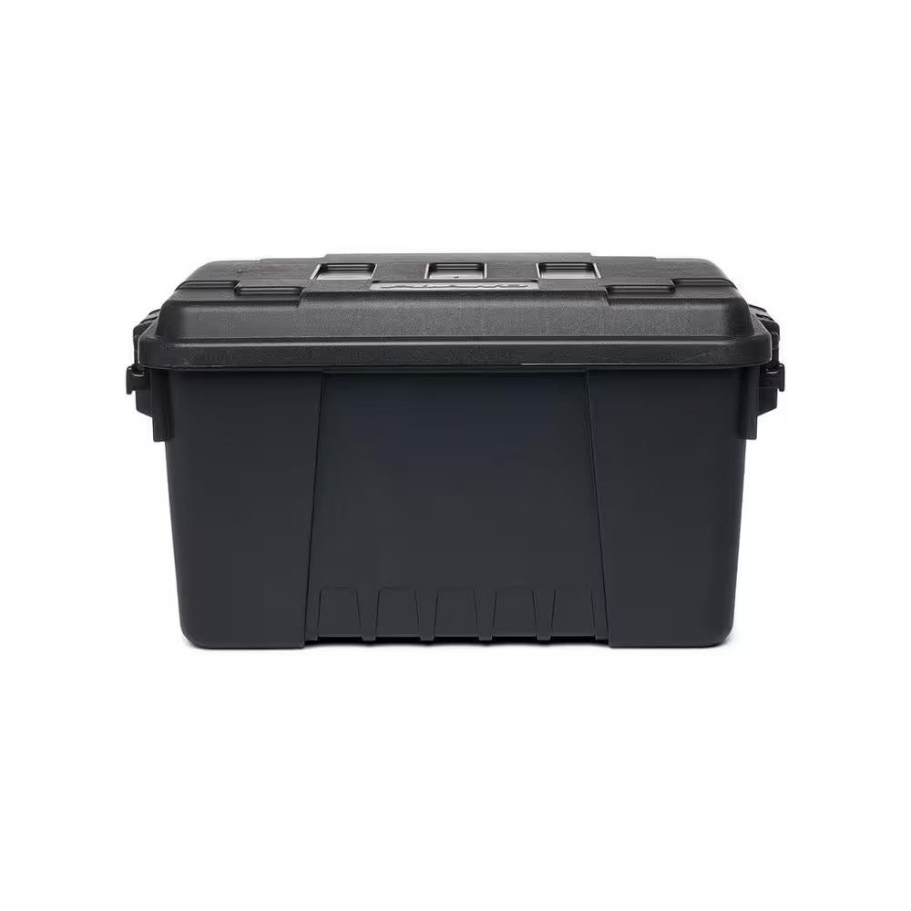 14 Gallon Black Storage Box Durable & Secure