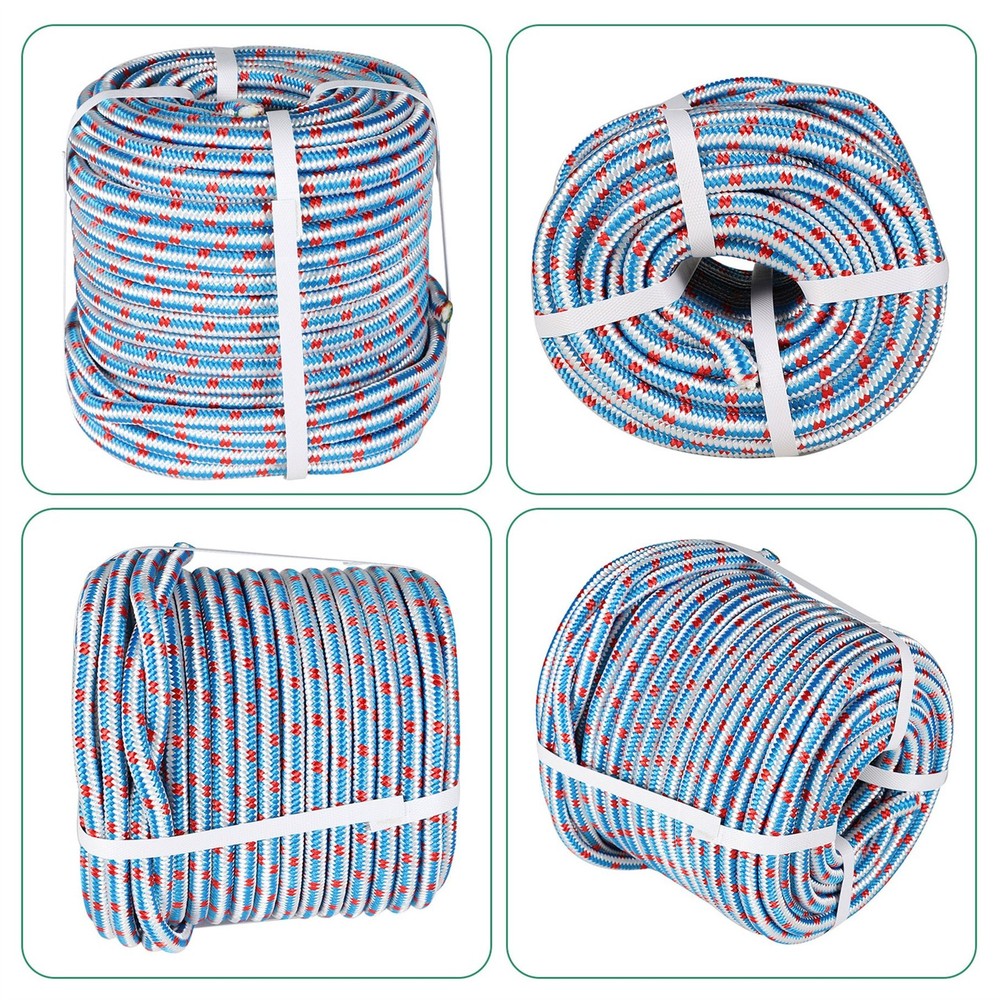 New 16 Strand Nylon Double Braid Polyester Arborist Tree Rope 1/2"×150'