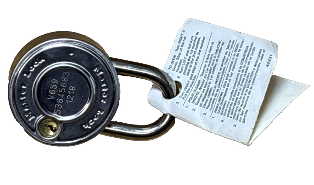 1D573 Master Center Dial Combination Padlock 3/4" Shackle Height