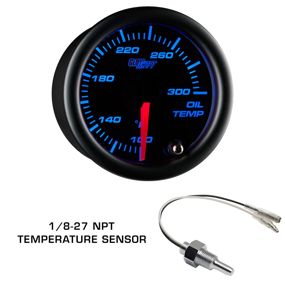 GlowShift Boost, Oil Temp & Trans Temp Gauges + Pod for 08-15 Lancer Evo X